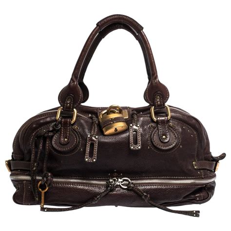 CHLOE Leather Paddington Capsule Satchel Brown